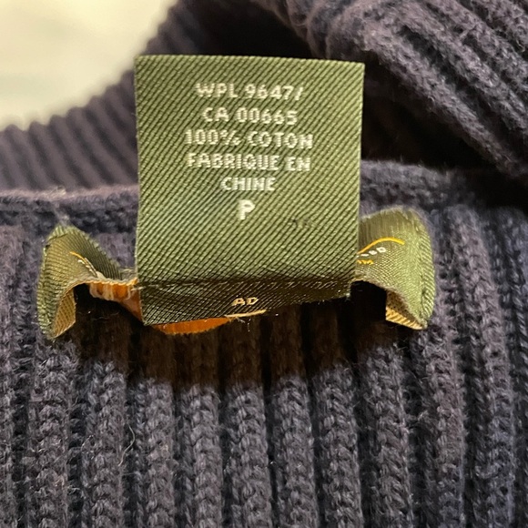 Eddie Bauer Blue and Gray Turtleneck Sweater Size S 100% Cotton - Picture 5 of 10